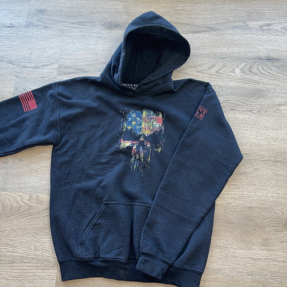 Grunt Style Men's Black Hoodie.  Size XL. American Reaper 2.0. Never Worn